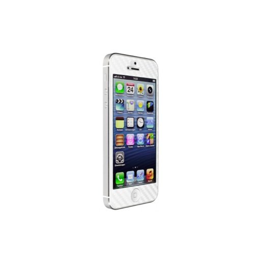 iPhone 5S Handyhülle Artwizz ScratchStopper Carbon - Weiss