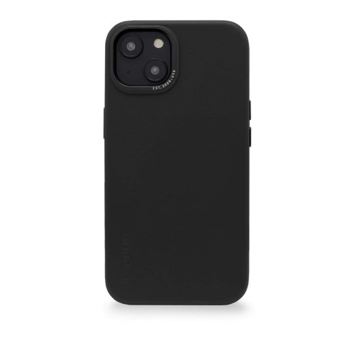 iPhone 14 Plus Handyhülle Decoded Leather Magsafe Backcover- Handgefertigtes Case aus hochwertigem Echtleder, kompatibel mit MagSafe Zubehör für iPhone 14 Plus - Schwarz