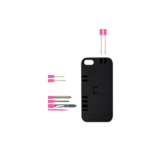 iPhone 5S Handyhülle IN1Case Multifunktions-Case - Schwarz-Pink