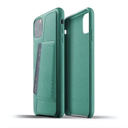 iPhone 11 Pro Max Handyhülle iPhone 11 Pro Max Hülle Mujjo Full Leather Wallet Case - Grün