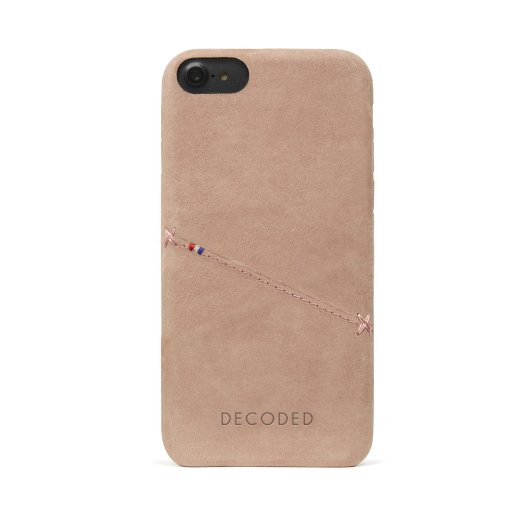 iPhone 7 Handyhülle iPhone 7 Hülle Decoded Premium Leder Backcover mit Kreditkartenfach für iPhone 6/6S/7 und iPhone 8 (4.7'') mit Wireless Charging Support - Rose Gold
