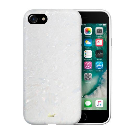 iPhone 7 Handyhülle iPhone 7 Hülle LAUT POP ARCTIC PEARL Case inkl. 2x Screen Guards für ultimativen Schutz und einem vibranten Design für Ihr iPhone 6, 7 & 8 - Weiss