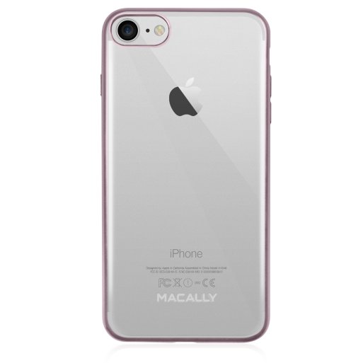 iPhone 7 Handyhülle iPhone 7 Hülle Macally TPU Clear Case - Rose Gold