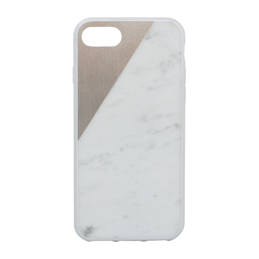 iPhone 7 Handyhülle iPhone 7 Hülle Native Union Clic Marble - Weiss