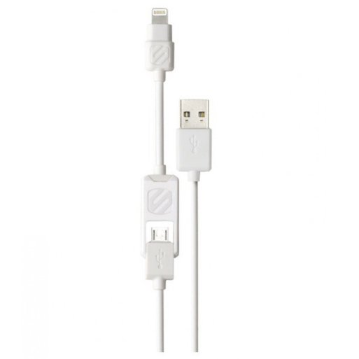 iPhone Ladekabel Scosche smartSTRIKE Lightning & Micro USB Kabel - Weiss
