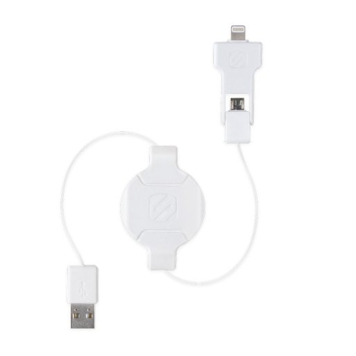 iPhone Ladekabel Scosche smartSTRIKE pro Lightning & Micro USB - Weiss