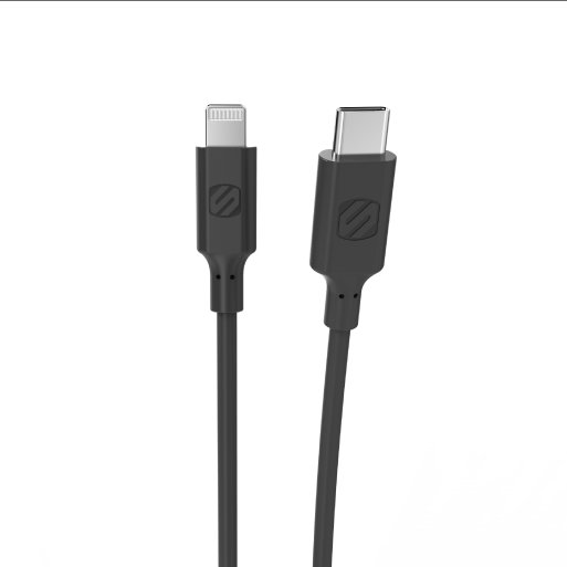 iPhone Ladekabel Scosche Strikeline USB-C zu Lightning Kabel 1.2m - Schwarz