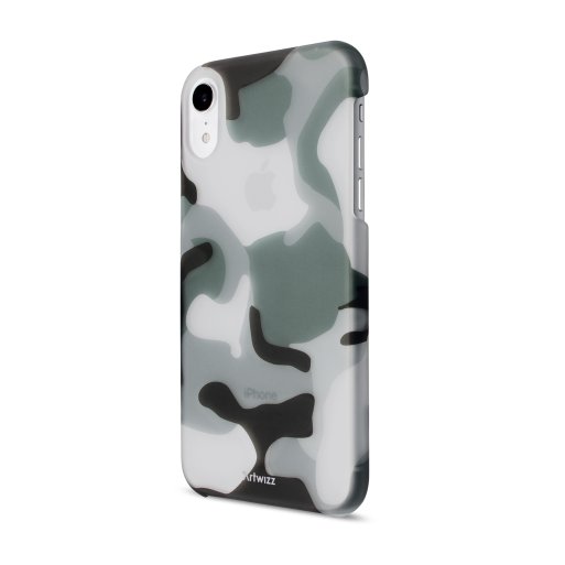 iPhone XR Handyhülle iPhone XR Hülle Artwizz Camouflage Clip - Dunkelgrün-Weiss-Grau