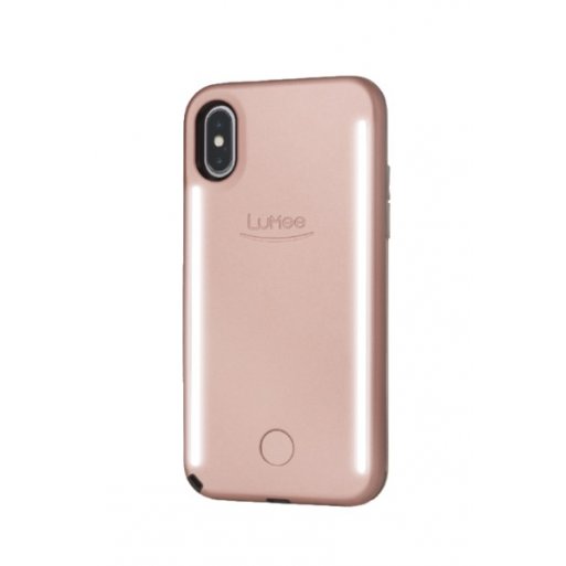iPhone XS Handyhülle LuMee Duo LED Selfie Case - Rosa