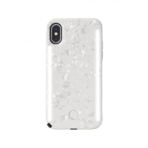 iPhone XS Handyhülle LuMee Duo LED Selfie Case - Weiss