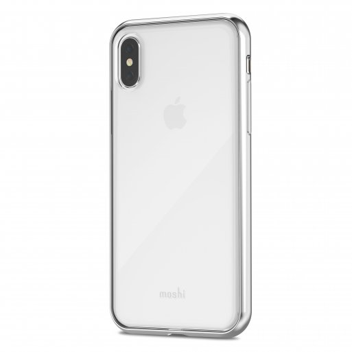 iPhone X Handyhülle Moshi Vitros - Silber