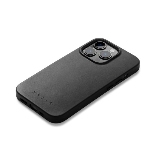 iPhone 14 Pro Handyhülle Mujjo Full Leather Case - Schwarz