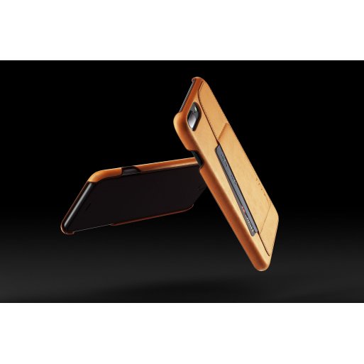 iPhone 8 Plus Handyhülle Mujjo Leather Wallet Case - Braun