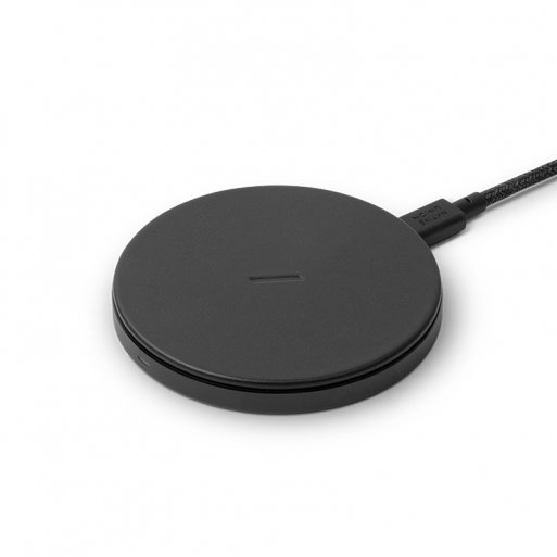 iPhone Ladestation Native Union Drop Leather Wireless Charger - Schwarz